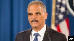 Jaksa Agung Eric Holder mengumumkan penyelidikan Pemerintah Federal terhadap kepolisian Ferguson, Missouri (4/9). 