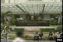 Hotel Ritz-Carlton di Jakarta, salah satu lokasi ledakan bom teroris pada bulan Juli 2009.