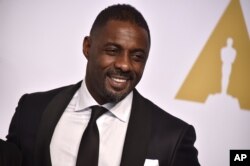 FILE - Actor Idris Elba. The Africa-war drama Beasts of No Nation was expected to bring an Oscar nod for actor Idris Elba, but did not.