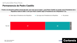 Aprobación de la gestión del presidente Castillo