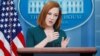 La secretaria de prensa de la Casa Blanca, Jen Psaki, ofrece una rueda de prensa el 10 de marzo de 2022 en Washington DC.