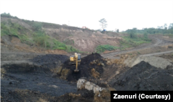 Lokasi tambang di Sangasanga, Kutai Kartanegara yang diprotes warga. (Foto: Dok Zaenuri)