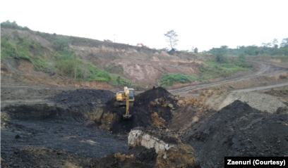 Lokasi tambang di Sangasanga, Kutai Kartanegara yang diprotes warga. (Foto: Dok Zaenuri)
