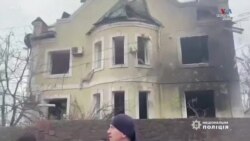 Ավերվածություն Ուկրաինայի Բիլյա Ցերկվա քաղաքում օդային հարվածից հետո