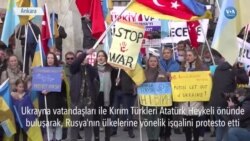 Ukraynalılar’ın Ankara’da Rusya Protestoları Sürüyor