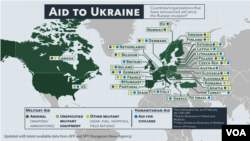 Organizations that have announced aid to Ukraine.