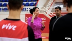 Australian basketball coach Liz Mills, hired in February by Morocco’s AS Sale Club, is the BAL’s first female head coach. (VOA)