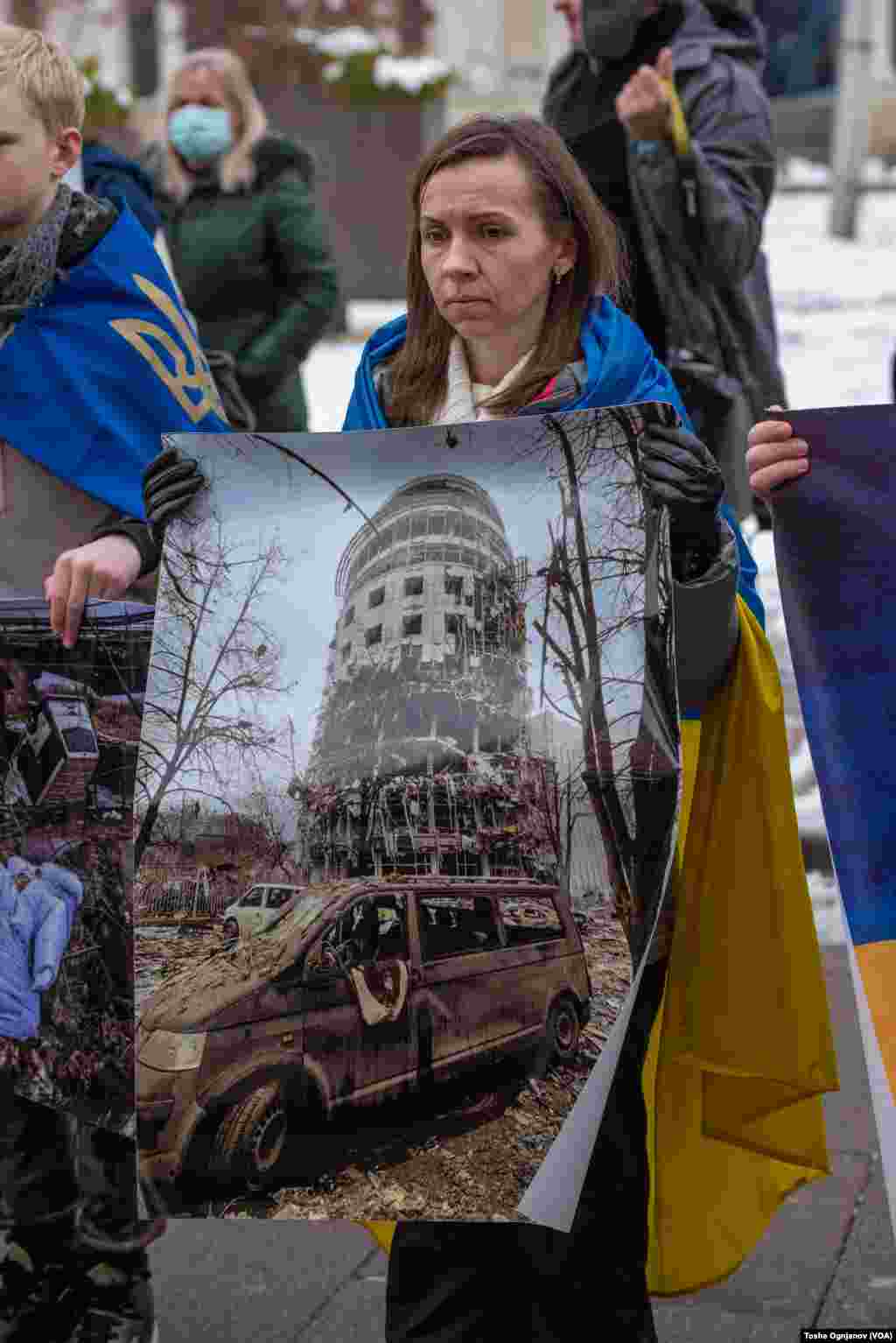 Rally in Skopje, North Macedonia. Support for Ukraine