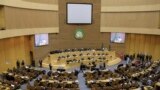 Mkutano wa viongozi wa nchi za Afrika katika makao makuu ya Umoja wa Afrika, Addis Ababa, Ethiopia, Feb. 5, 2022. 