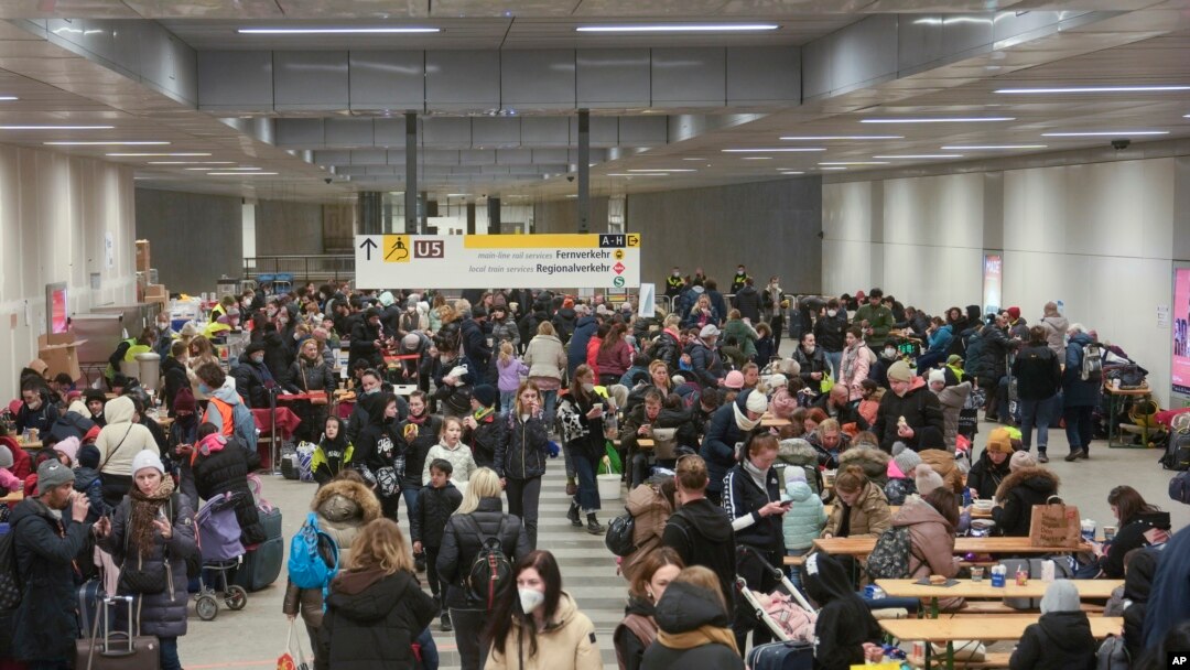 Người tị nạn Ukraine tới Berlin, Đức, hôm 14/3. 