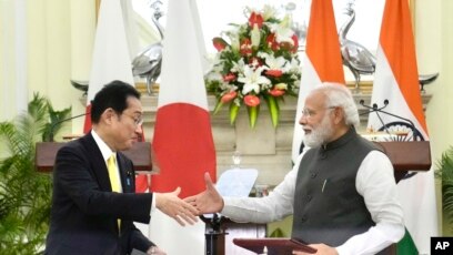 Japan's Kishida, India's Modi Discuss Response to Ukraine Crisis