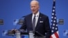 Presidente americano Joe Biden na conferência de imprensa em Bruxelas, Bélgica, 24 Março 2022