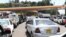 FILE: Motorists queue for fuel at a Shell petrol station in Nairobi on April 4, 2022. - Kenyan motorists endured another day of major fuel shortages on April 4, 2022 with hours-long queues and strict rationing at petrol stations as pumps across the country ran dry.