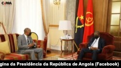 Adalberto Costa Júnior, presidente da UNITA, e João Lourenço, Presidente da República, Angola, 1 Abril 2022