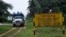 FILE - A truck drives along a high pressure oil pipeline in Ejamah-Ebubu, Ogoniland, in Rivers State, southern Nigeria. Taken Aug. 23, 2021.