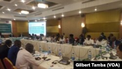 Les participants de 12 Etats côtiers de la Cédéao réunis à Abuja, le 4 avril 2022. (VOA/Gilbert Tamba)