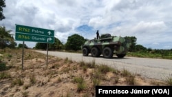 Patrouille de l'armée mozambicaine à Palma, Cabo Delgado.