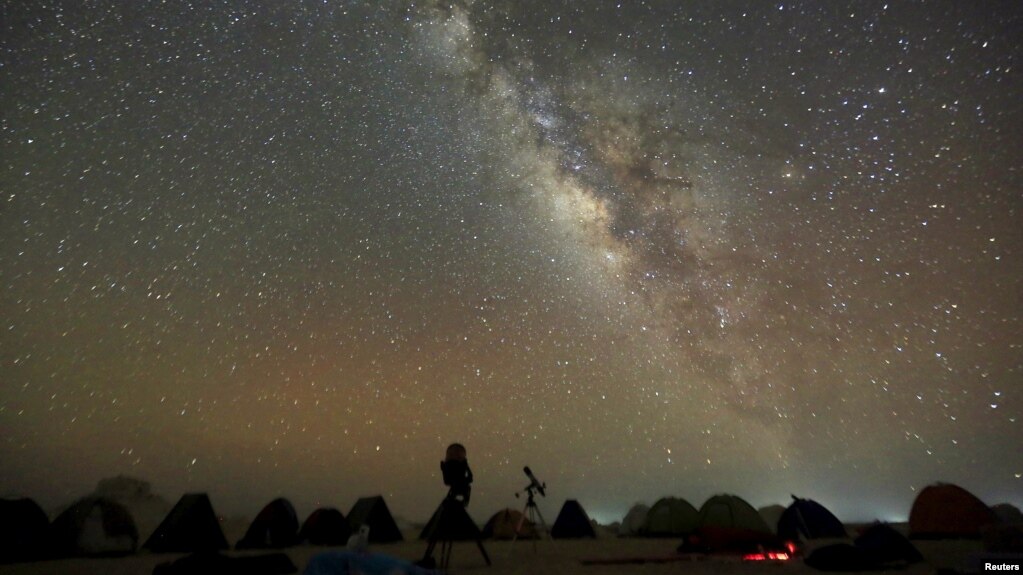 FILE - The Milky Way galaxy is seen in the night sky in the White Desert north of the Farafra Oasis southwest of Cairo May 16, 2015. (REUTERS/Amr Abdallah Dalsh/File)