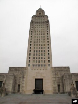 FILE - The Louisiana Capitol in Baton Rouge, La., is seen on Jan. 21, 2021.