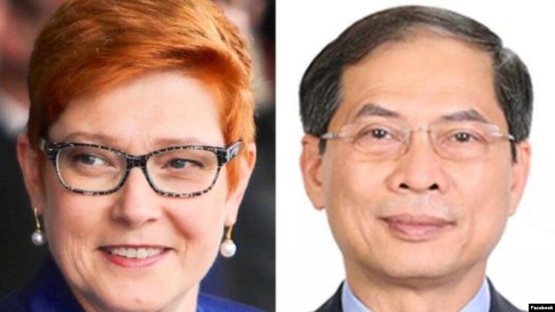 Bộ trưởng Ngoại giao Australia Marise Payne và Bộ trưởng Ngoại giao Việt Nam Bùi Thanh Sơn tổ chức điện đàm ngày 24/3/2022. Photo Facebook Australian Embassy in Vietnam.