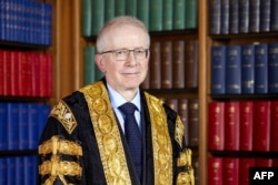 FILE - Lord Robert Reed is seen during his swearing in at the Supreme Court in London, Jan. 13, 2020. (UK Supreme Court Handout / AFP)