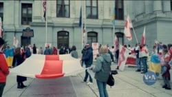 Акція підняття прапора з нагоди білоруського Дня волі у Філадельфії. Відео