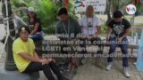 Venezolanos se encadenan para reclamar derechos de la comunidad LGBTI