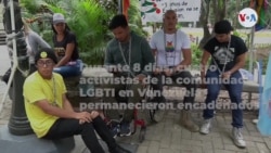 Venezolanos se encadenan para reclamar derechos de la comunidad LGBTI