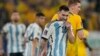 Pemain sepak bola Argentina, Lionel Messi, saat laga antara Argentina dan Australia dalam babak 16 besar di Stadion Ahmad Bin Ali, di Doha, Qatar, Sabtu, 3 Desember 2022. (Foto: Frank Augstein/AP)