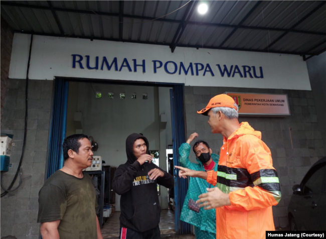 Berada lebih rendah dari muka air laut, Semarang dan sejumlah kota di Pantai Utara Jawa Tengah mengandalkan pompa untuk mengurangi dampak banjir. (Foto: Courtesy/Humas Jateng)