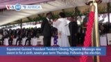 VOA60 Africa - Equatorial Guinea: President Teodoro Obiang Nguema Mbasogo sworn in