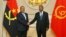 Patrice Trovoada, primeiro-ministro são-tomense, e João Lourenço, Presidente de Angola, em Luanda, 23 Dezembro 2022