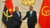 Patrice Trovoada, primeiro-ministro são-tomense, e João Lourenço, Presidente de Angola, em Luanda, 23 Dezembro 2022