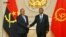 Patrice Trovoada, primeiro-ministro são-tomense, e João Lourenço, Presidente de Angola, em Luanda
