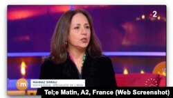 فعال سیاسی خانم مهناز شیرعلی در برنامه صبحگاهی «تله متن» کانال ۲ تلویزیون فرانسه