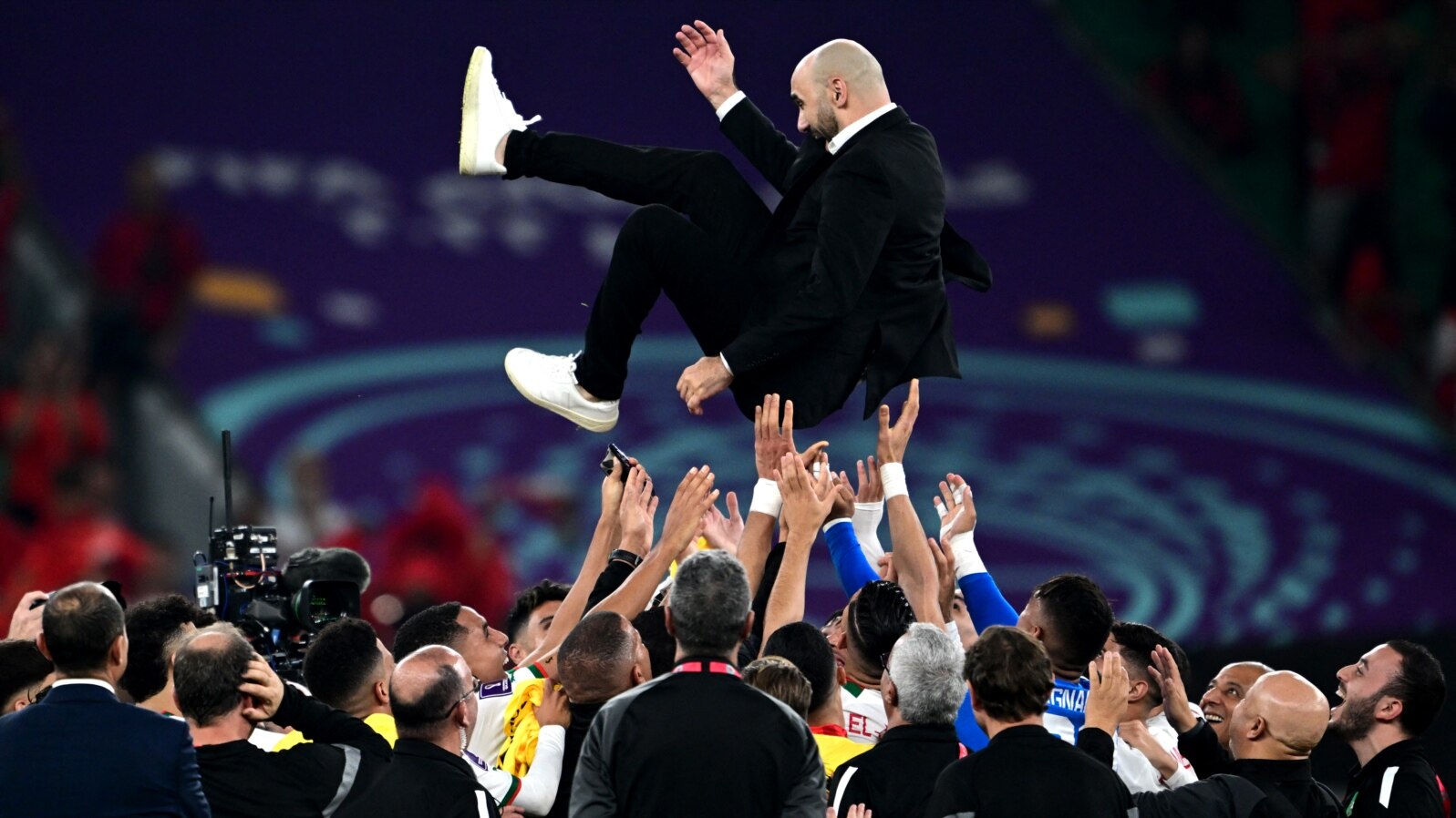 Bathakazelela ukunqoba eleCanada emdlalweni weWorld Cup. (Photo Miguel MEDINA / AFP) 