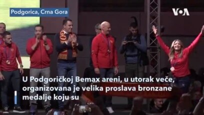 Doček rukomentne reprezentacije u Podgorici 