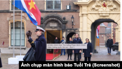 Thủ tướng Hà Lan Mark Rutte chủ trì lễ đón Thủ tướng Việt Nam Phạm Minh Chính hôm 12/12
