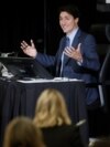 Canada's Prime Minister Justin Trudeau testifies at the Public Order Emergency Commission in Ottawa, Ontario, Canada, Nov.25, 2022.