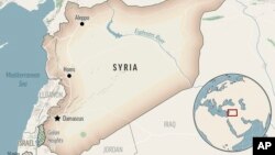This is a locator map for Syria. 