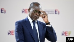 Patrice Talon, au pouvoir depuis 2016, arrivera en 2026 au terme de son second mandat, le maximum autorisé par la Constitution. (Photo by Eric PIERMONT / AFP)