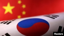 中国与韩国国旗图示