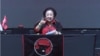 Ketua Umum PDIP Megawati Soekarnoputri menyampaikan pidato pada peringatan HUT ke-50 PDI Perjuangan di Jakarta Expo Kemayoran, Jakarta Pusat, Selasa, 10 Januari 2023. (YouTube/screengrab)