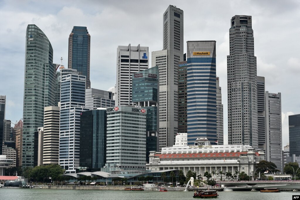 新加坡市区的景象(photo:VOA)