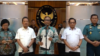 Tangkapan layar Menko Polhukam Mahfud MD bersama sejumlah menteri menggelar konferensi pers tentang Kepulauan Widi, di Jakarta, Rabu (14/12/2022). (Youtube Kemenpo Polhukam)
