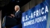 Presidente Joe Biden dirige-se aos líderes africanos na Cimeira EUA-África, Dez. 14, 2022, Washington.
