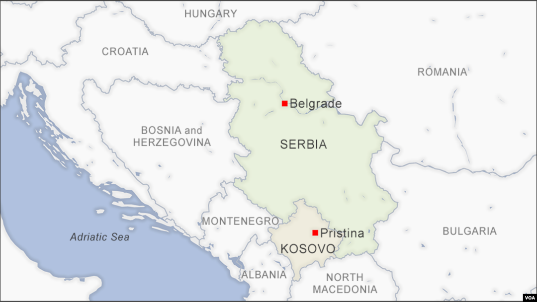 Kosovo, Serbia map