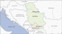 Peta Kosovo dan Serbia