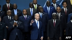FILE - U.S President Joe Biden sandwiched by some African Leaders at the U.S.-Africa Leaders Summit in Washington held from December 13 - 15, 2022.