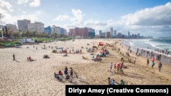 FILE - An undated photo of a beach in in South Africa's third-largest city, Durban. (Photo by Diriye Amey via Creative Commons)